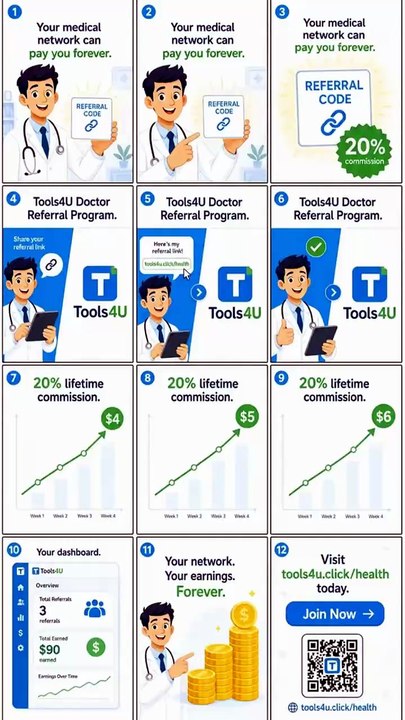 Turn patient referrals into lifetime commissions