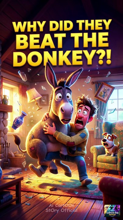 The Donkey Tried to Become a Dog… The Ending Is Sad 🐴💔 | Emotional Animated Story | #shorts #viral