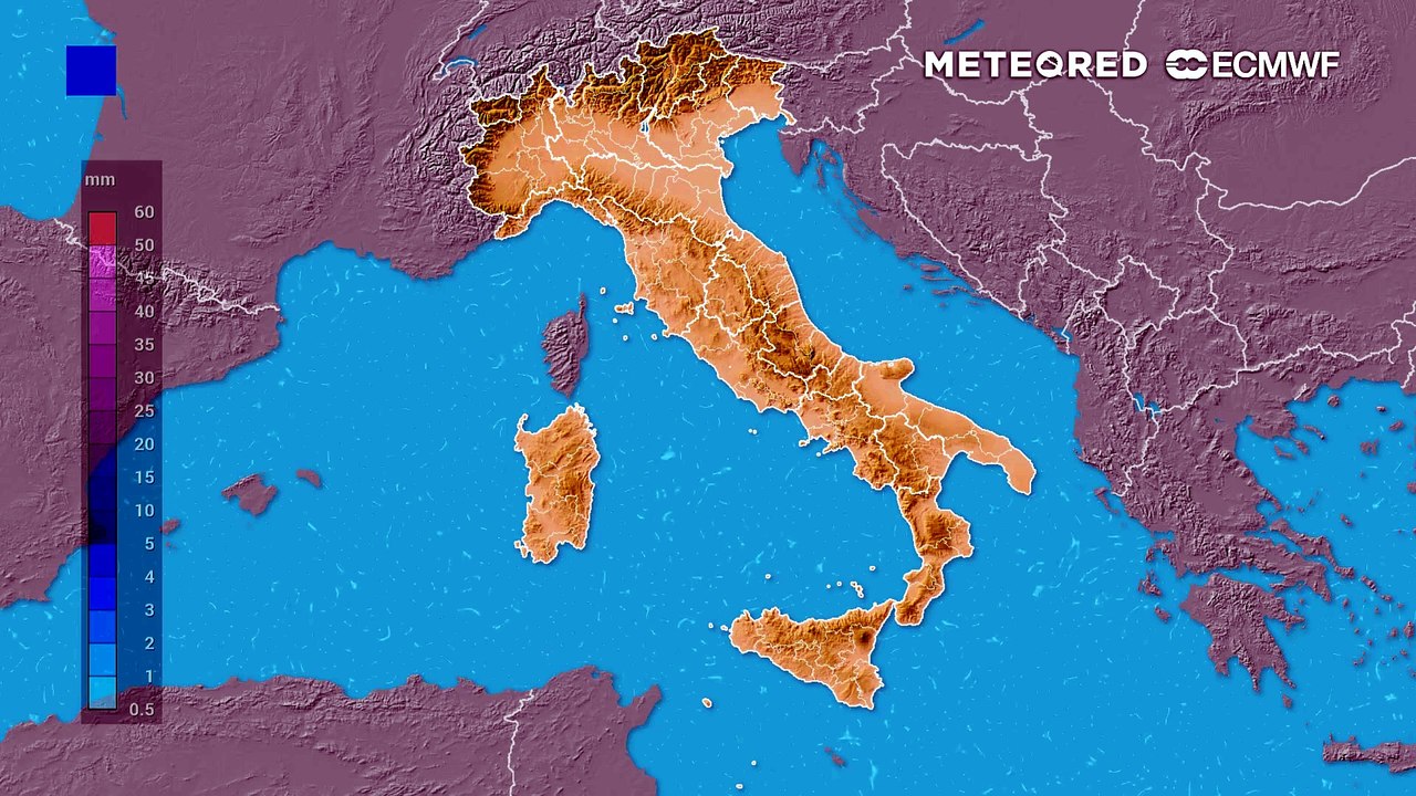 Martedì 12 maggio 2026, Piogge previste sull'Italia nei prossimi giorni