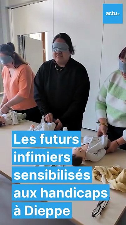 Des étudiants infirmiers sensibilisés aux handicaps à Dieppe