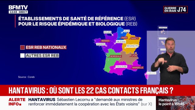 Hantavirus: où sont les 22 cas contacts français?