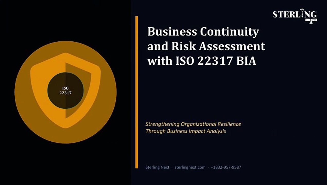 Business Continuity and Risk Assessment with ISO 22317 BIA
