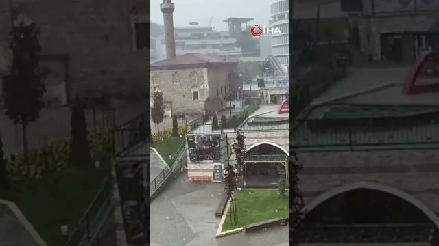 Şiddetli dolu etrafı beyaza bürüdü: Alt geçitler suyla doldu