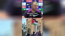 Flick 'doesn't like' Yamal waving Palestine flag