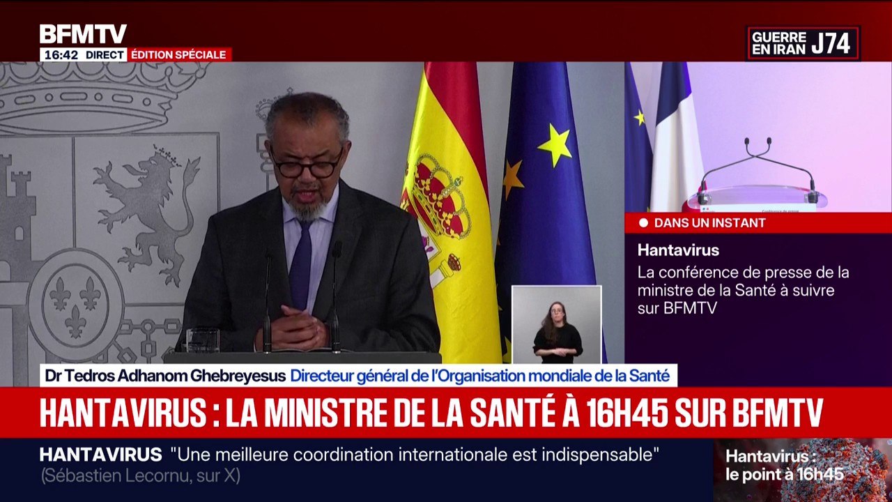 Hantavirus: "Tous les cas suspects et confirmés ont été placés en isolement", assure le directeur général de l'OMS