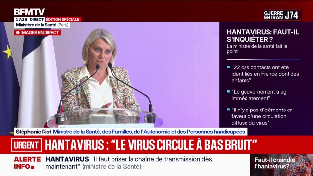 Hantavirus: Tous les cas contacts seront testés , assure la ministre de la Santé, Stéphanie Rist