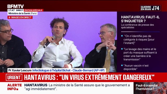 Hantavirus: “Il n’est pas impossible qu’on soit en face d’un variant”, reconnaît Xavier Lescure, infectiologue à l’hôpital Bichat - Claude-Bernard