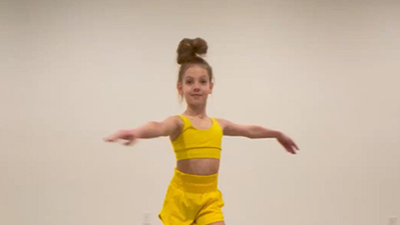 Little dancing pro faces crazy fail while dancing on one leg