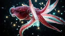Vampire Squid Red Glow Escape