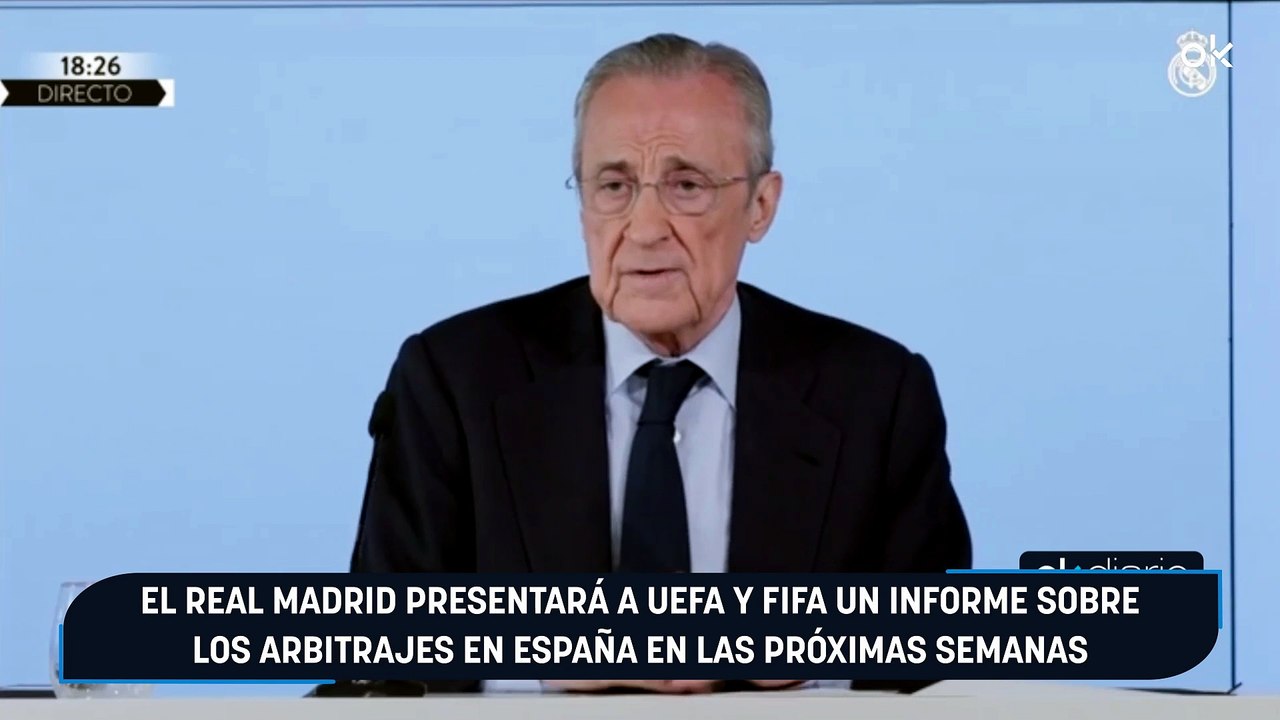 El Real Madrid presentará a UEFA y FIFA un informe sobre los arbitrajes en España en las próximas semanas