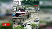 Dereye düşen çocuk iple kurtarıldı