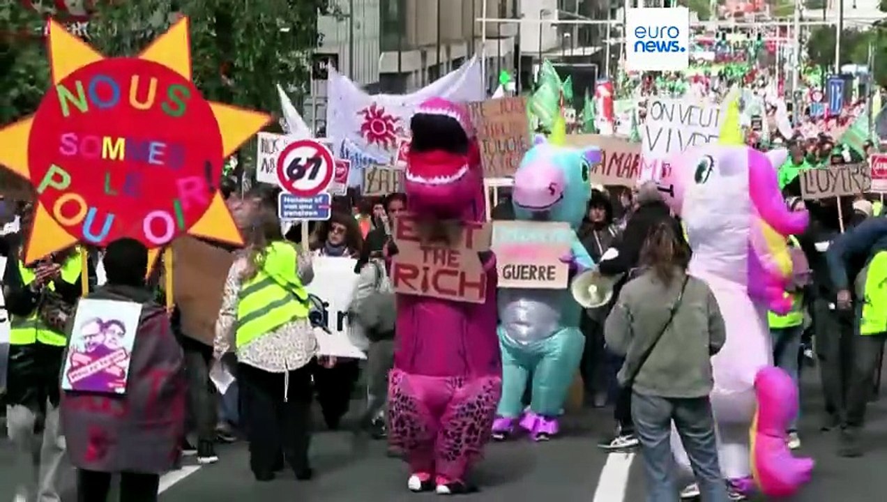 Generalstreik in Belgien: 40.000 protestieren in Brüssel gegen Reformen der Regierung