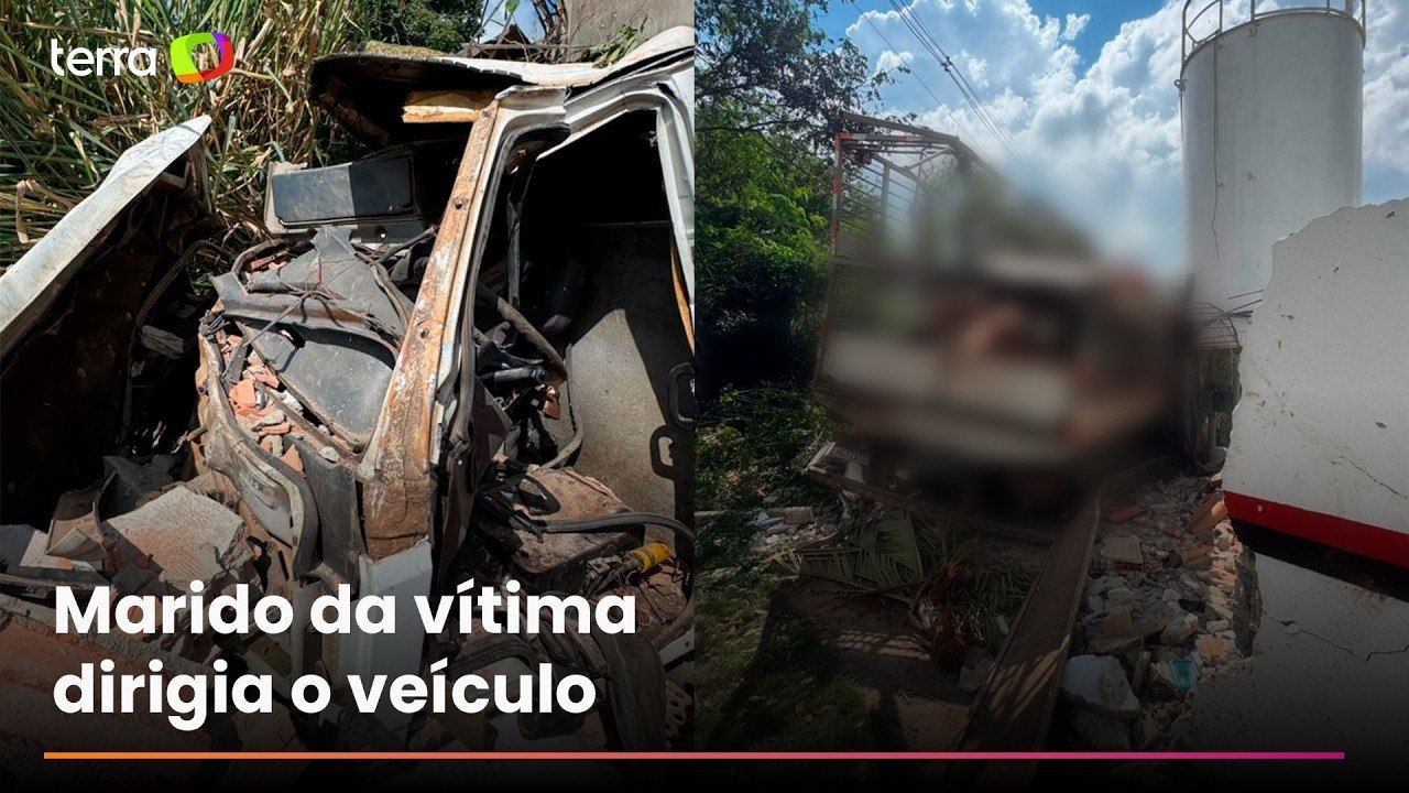 Mulher grávida morre em capotamento de caminhão carregado com porcos em MG