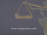Personalized Jewelry Diamonds Gold Name necklace Pendant