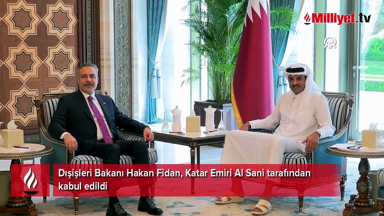Dışişleri Bakanı Hakan Fidan, Katar Emiri Al Sani tarafından kabul edildi