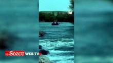 Diyarbakır'da su seviyesi yükselince Dicle Nehri'nde mahsur kalan kişi kurtarıldı