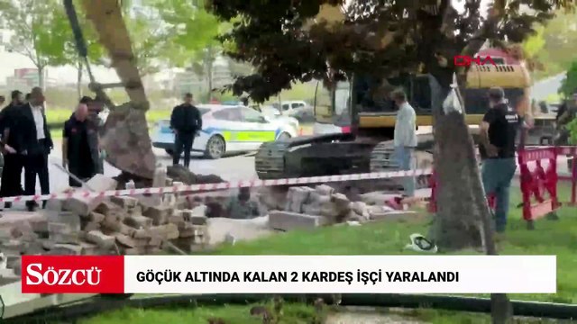 Göçük altında kalan 2 kardeş işçi yaralandı
