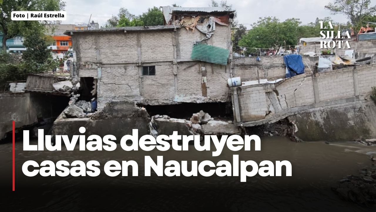 Río Hondo se desborda y derrumba casas en Naucalpan