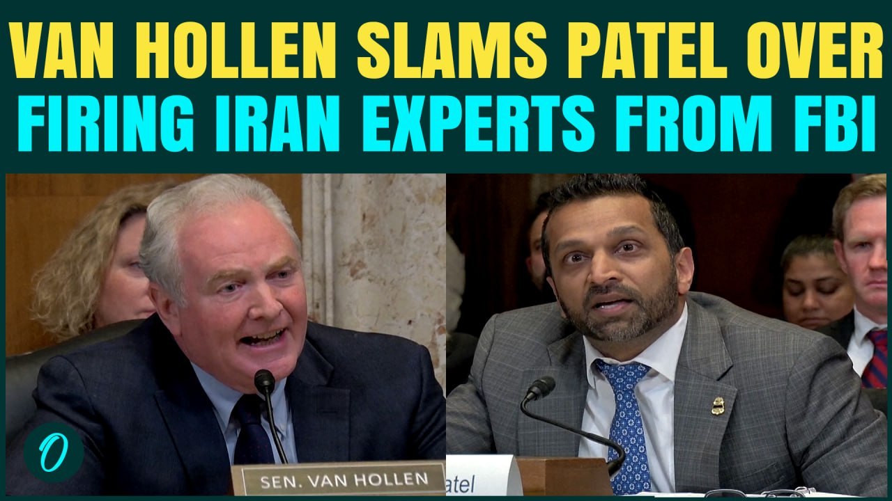 Sen.Van Hollen BLASTS Kash Patel Over Firing Iran Intel Experts In Fiery Exchange | WATCH