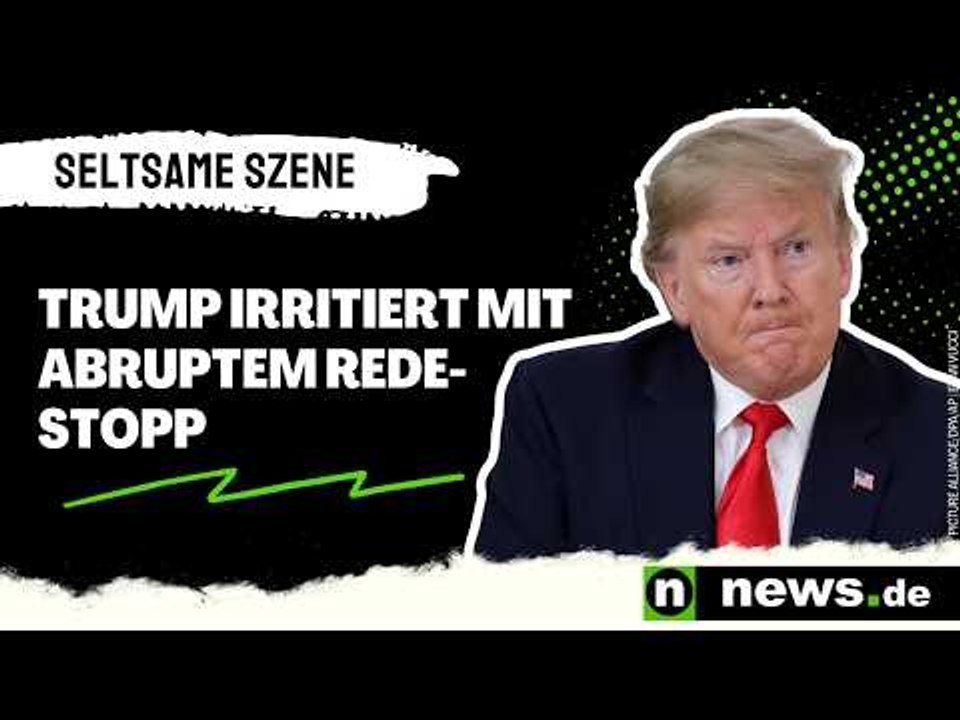 Donald Trump: Seltsame Szene im Weißen Haus - Trump irritiert mit abruptem Rede-Stopp