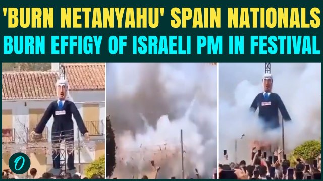 Netanyahu Effigy BURNT During Easter Ritual In Spain | Judas’ Symbol Sparks Fury Over Iran War