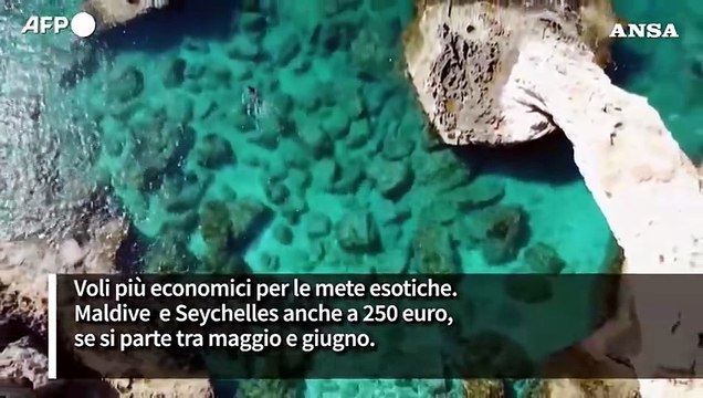 Crollano i prezzi dei voli: Maldive a 250 euro ma rischio rincari in Europa