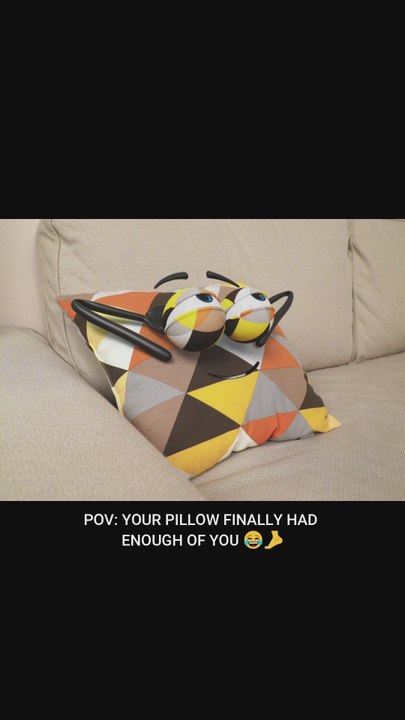 Never put your feet on this pillow... 🦶😈 #animated #humor