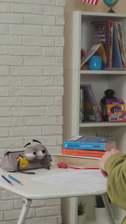 When your pencil case is a snitch! 📚🧐 #animation #cheatingfail