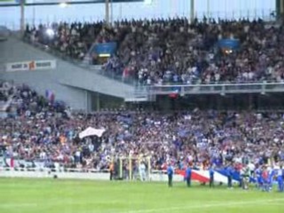 france - paraguay au stadium ,  Scene entrée joueurs