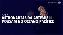 Astronautas da Artemis II pousam no Oceano Pacífico