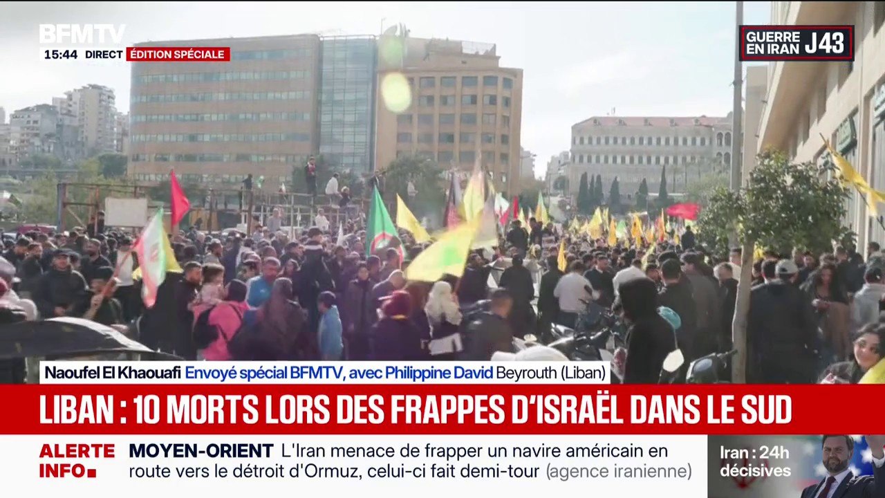Guerre au Moyen-Orient: manifestation pro-Hezbollah à Beyrouth contre les négociations directes entre Israël et le Liban