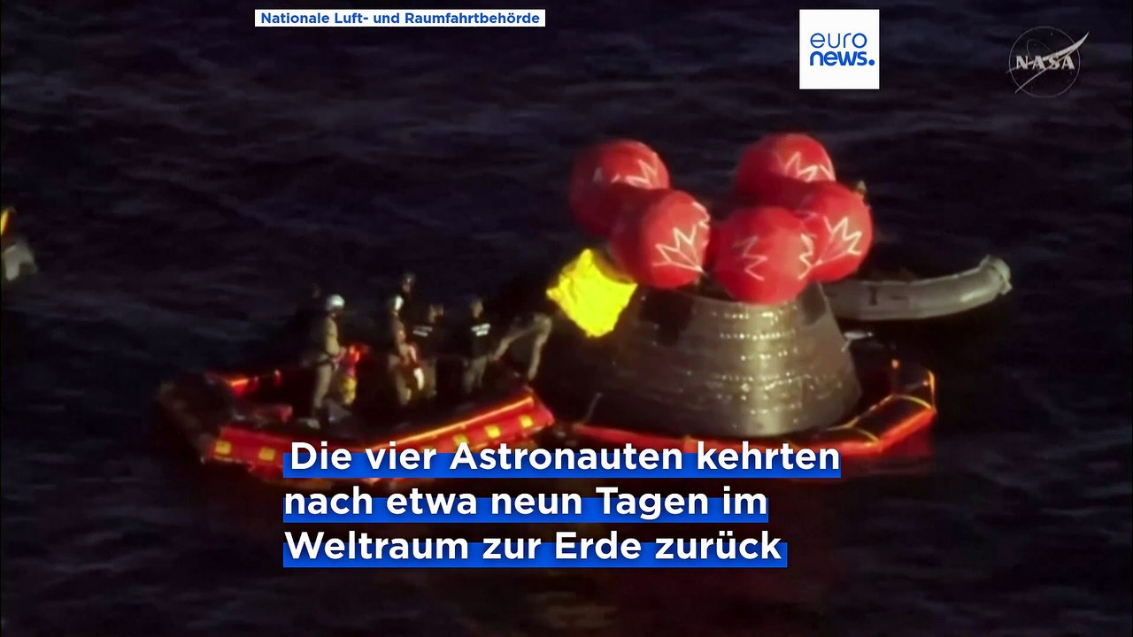 Spektakuläre Wasserlandung im Pazifik: Artemis-II-Astronauten nach Mondreise zurück auf der Erde