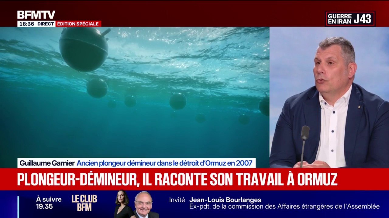 "Avant de commencer à déminer le détroit, il faut arrêter le conflit": Guillaume Garnier, ancien plongeur démineur dans le détroit d'Ormuz, raconte son travail sur BFMTV