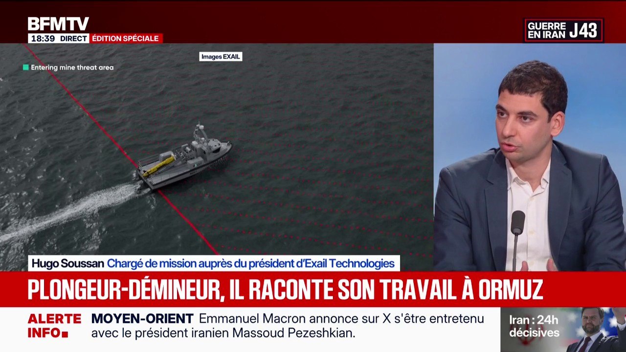 Déminer le détroit d'Ormuz: Hugo Soussan (Exail Technologies) explique le fonctionnement des robots marins pour détecter et détruire les mines sous-marines