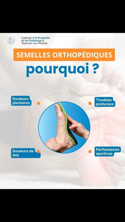 👣 Douleurs aux pieds, au dos ou aux genoux ?Et si la cause venait simplement de vos appuis plantaires ?📍 Cabinet d’orthopédie et de podologie – Tournon-sur-Rhône👣 Analyse de la marche et semelles  orthopédiques sur mesure