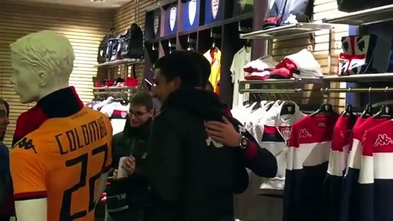 Calcio, Ceppitelli e Barreca in piazza L'Unione Sarda