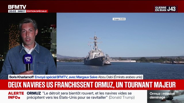 Malgré les avertissements iraniens, deux navires de la marine américaine ont franchi le détroit d'Ormuz dans une opération de déminage