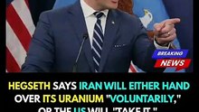 🚨 US vs Iran: Hegseth Issues Major Warning! #Hegseth #Iran #News