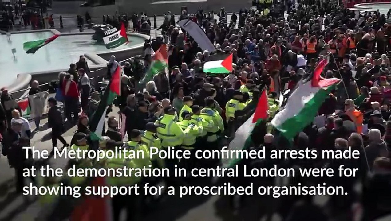 More than 200 arrested at protest against Palestine Action ban in central London