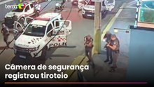 Vídeo mostra tiroteio que deixou PM e outros três mortos após assalto a farmácia no interior de SP