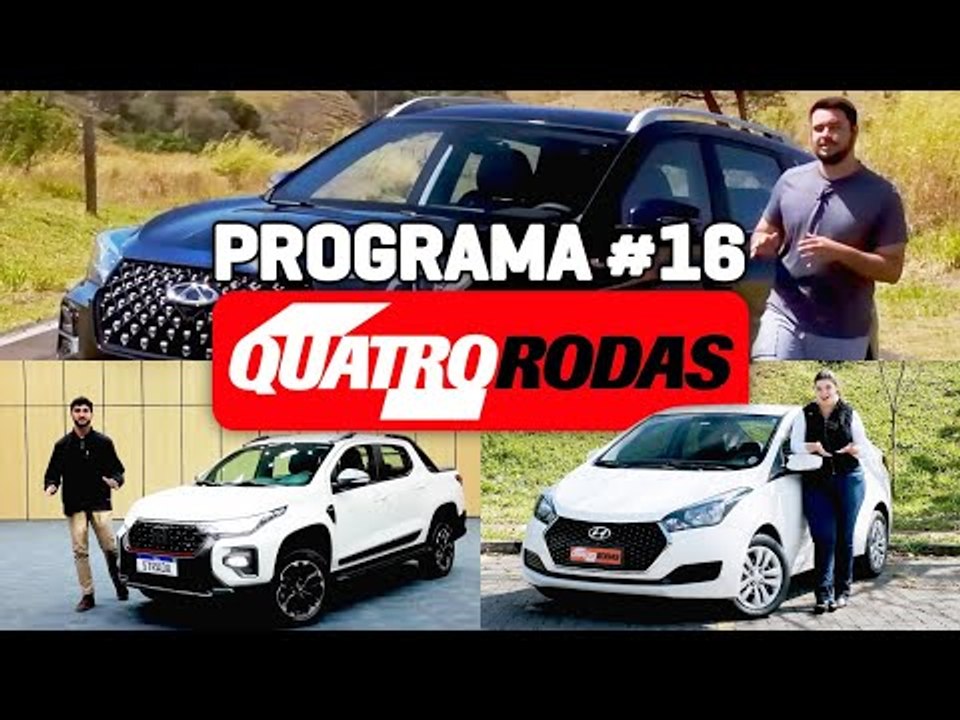 PROGRAMA QUATRO RODAS #16 - Tudo sobre Strada Turbo, Hyundai HB20S  e Tiggo 5X PRO  (16/09/2023)