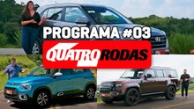PROGRAMA QUATRO RODAS #3 - Defender 130, Longa Duração Citroën C3, Hyundai Creta Action (17/06/2023)
