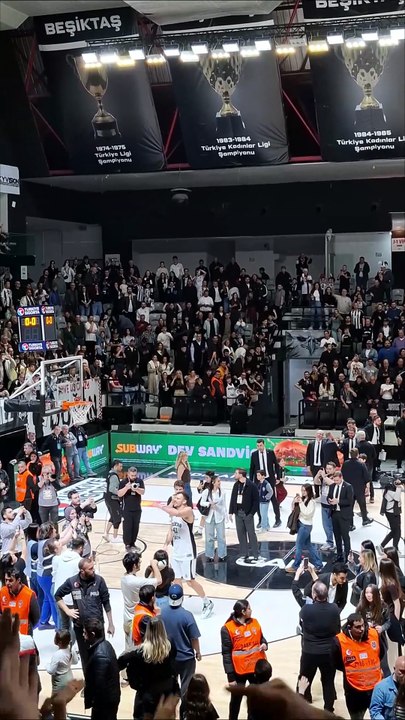 Maç Sonu ve Üçlüsü - Beşiktaş Gain 87-80 Bahçeşehir Koleji - Türkiye Sigorta Basketbol Süper Ligi 26. Hafta