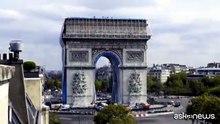 L'Arco di Trionfo "impacchettato", l'opera postuma di Christo in timelapse
