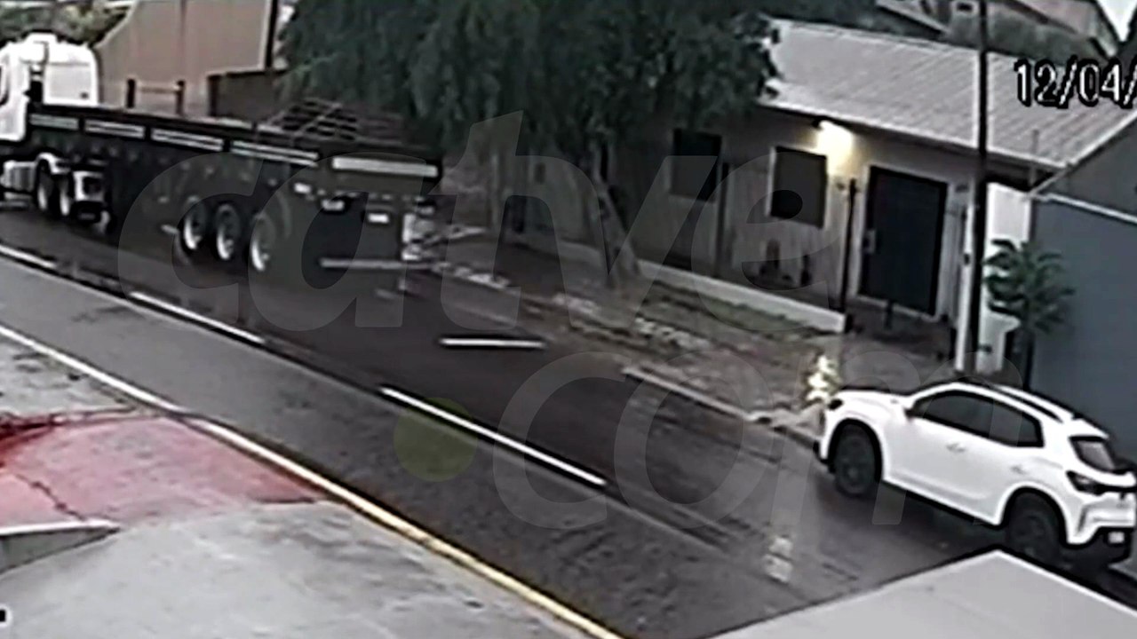 Veja momento em que árvore cai na rua Manoel Ribas em Cascavel