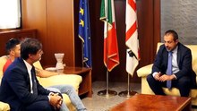 Sergio Massidda ricevuto dal presidente del Consiglio regionale