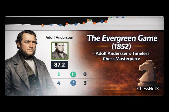 This 1852 Chess Game Will Blow Your Mind! #chess #evergreen #adolfanderssen #chesshistory #chessnetx