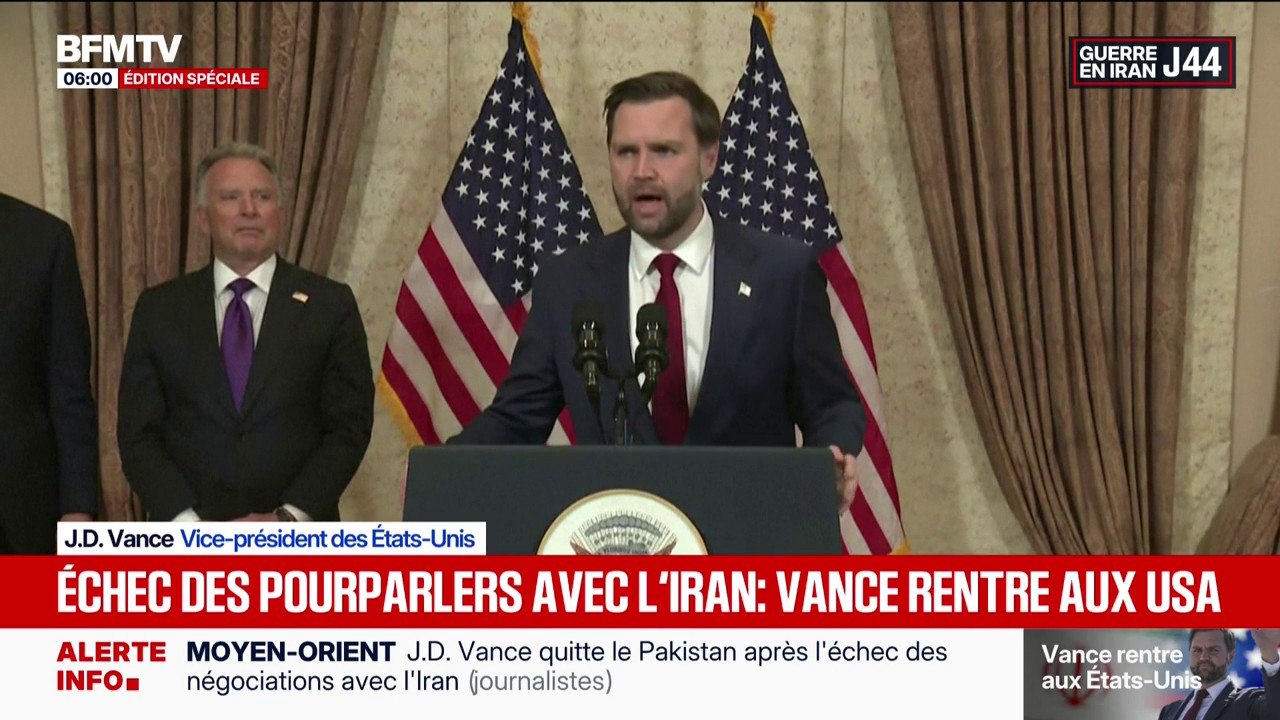 "Nous ne sommes pas parvenus à un accord": JD Vance a quitté le Pakistan après l'échec des négociations avec l'Iran