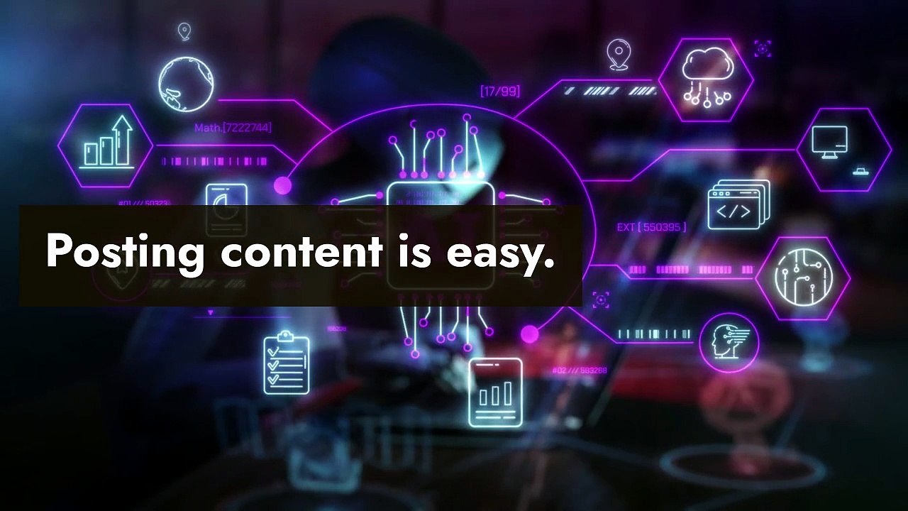 Posting content is easy