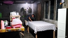 Mike Setting Up the New Table Cover